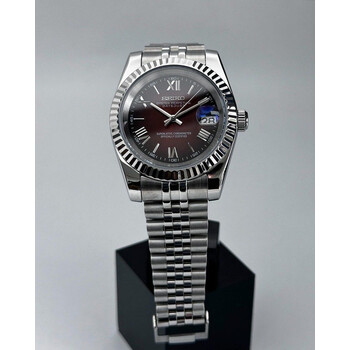 Custom Seiko Mod • Brown Vignette Roman DateJust • 39mm